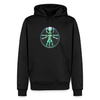 Alien de Vinci - Männer Premium Bio Hoodie - Schwarz - Vorne - Nico (187cm)