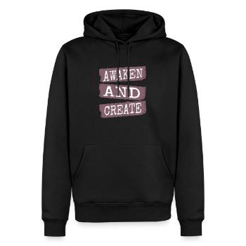 gift clarity cutting-edge growth illumination - Männer Premium Bio Hoodie - Schwarz - Vorne - Nico (187cm)
