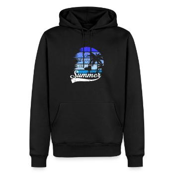 Vacation early summer late summer summer holiday holiday sea - Men’s Premium Organic Hoodie - black - Front - Nico (187cm)