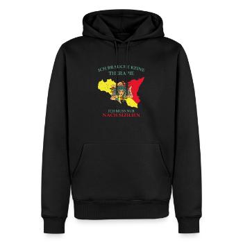Sizilianer Italien Insel Mittelmeer Urlaub Reise - Männer Premium Bio Hoodie - Schwarz - Vorne - Nico (187cm)