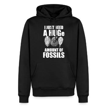 Fossiliensammler | Geologen Fossilien Geschenkidee - Männer Premium Bio Hoodie - Schwarz - Vorne - Nico (187cm)