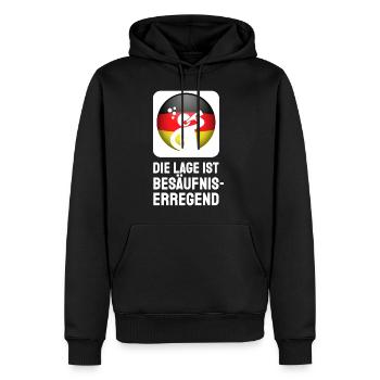 Die Lage ist Besäufniserregend Deutschland Flagge - Männer Premium Bio Hoodie - Schwarz - Vorne - Nico (187cm)