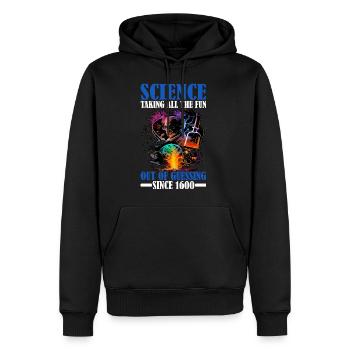 Science, Taking All The Fun Out Of Guessing 14 - Men’s Premium Organic Hoodie - black - Front - Nico (187cm)