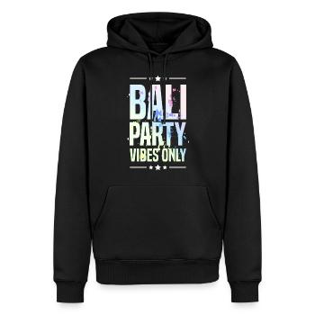 Ambiance de fête à Bali - Sweat à capuche Premium bio Homme - noir - Devant - Nico (187cm)