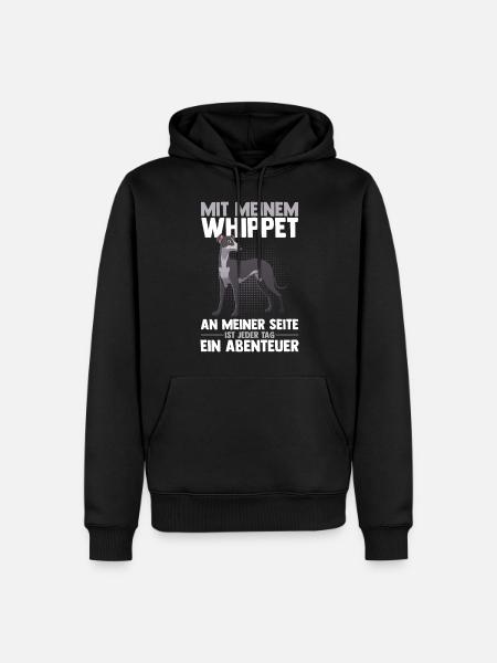 Hund Whippet - Männer Premium Bio Hoodie - Schwarz