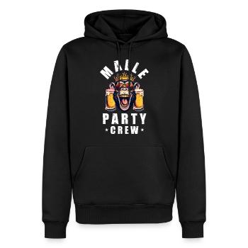 Malle Party Crew Affe Mallorca - Männer Premium Bio Hoodie - Schwarz - Vorne - Nico (187cm)