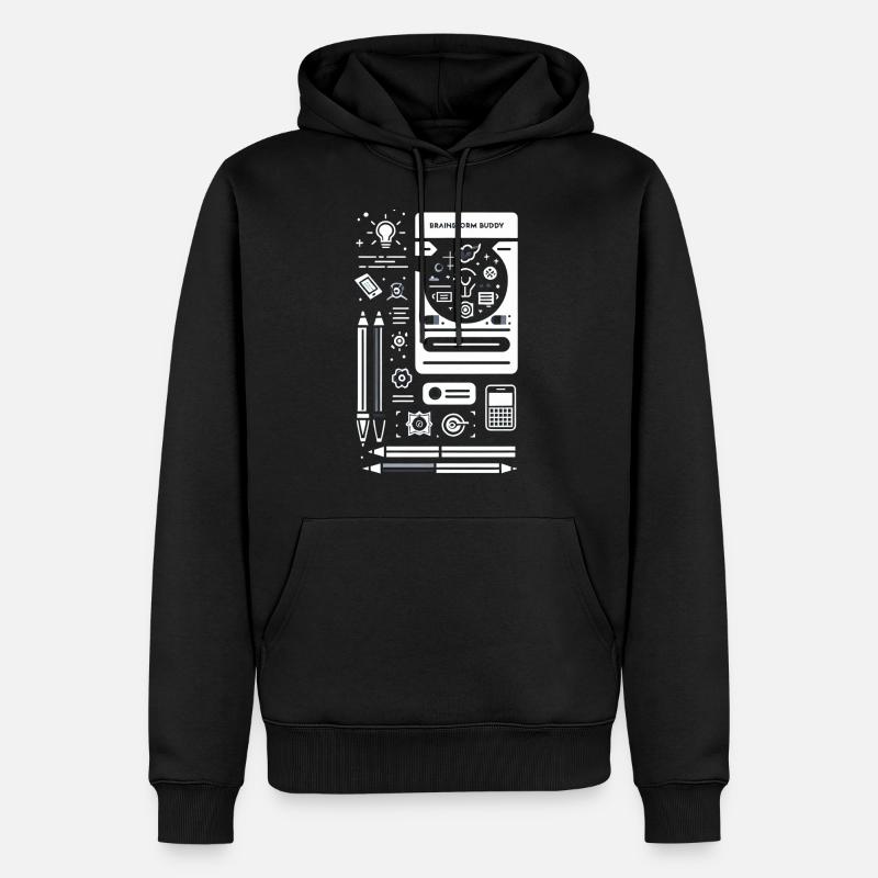Brainstorming Buddy 8 - Sweat à capuche Premium bio Homme - noir