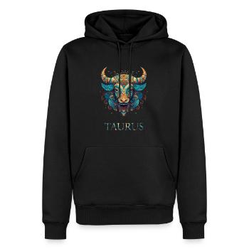 Taurus zodiac sign - Stier Sternzeichen - Männer Premium Bio Hoodie - Schwarz - Vorne - Nico (187cm)