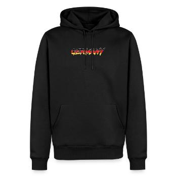 Germany - Männer Premium Bio Hoodie - Schwarz - Vorne - Nico (187cm)