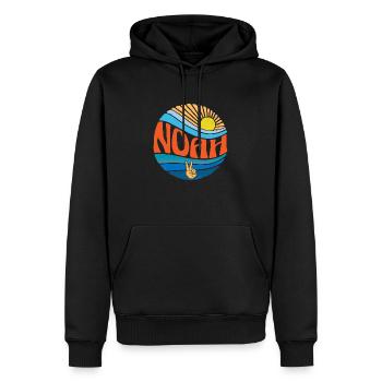 Noah Shirt Vintage Sunset Noah Groovy Tie Dye - Men’s Premium Organic Hoodie - black - Front - Nico (187cm)