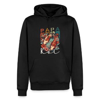 Papa Koi Japanischer Vatertag - Männer Premium Bio Hoodie - Schwarz - Vorne - Nico (187cm)