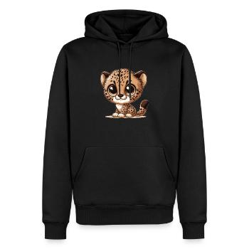 Baby-Gepard - Männer Premium Bio Hoodie - Schwarz - Vorne - Nico (187cm)