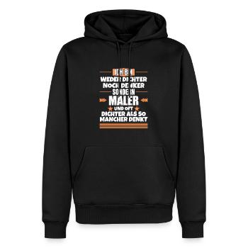 Neither poet nor thinker, but painter - Men’s Premium Organic Hoodie - black - Front - Nico (187cm)