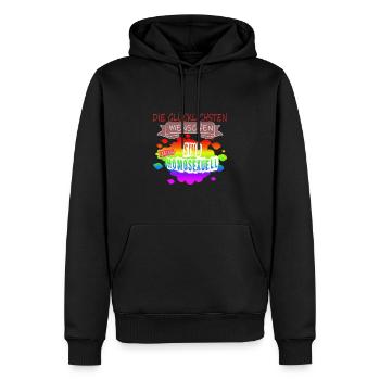 LGBTQ Trans Homosexuell Lesbisch Ehe für alle Bi - Männer Premium Bio Hoodie - Schwarz - Vorne - Nico (187cm)