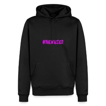 AfD stoppen gegen rechts Demokratie verteidigen - Männer Premium Bio Hoodie - Schwarz - Vorne - Nico (187cm)