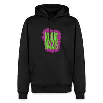 AfD stoppen gegen rechts Demokratie Vielfalt links - Männer Premium Bio Hoodie - Schwarz - Vorne - Nico (187cm)