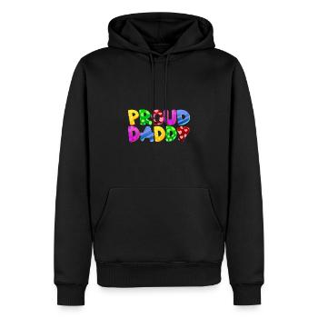 Baby Eltern Kind Geschenk Sprüche Geburt Mama Papa - Männer Premium Bio Hoodie - Schwarz - Vorne - Nico (187cm)