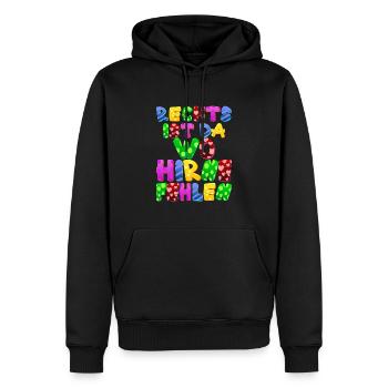 AfD stoppen gegen rechts Demokratie Vielfalt links - Männer Premium Bio Hoodie - Schwarz - Vorne - Nico (187cm)