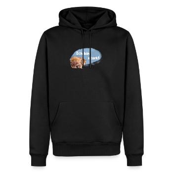 Bär Affirmation für Kinder und Tierliebhaber - Männer Premium Bio Hoodie - Schwarz - Vorne - Nico (187cm)