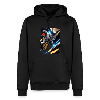 Astronaut spielt im All Gitarre - Männer Premium Bio Hoodie - Schwarz - Vorne - Nico (187cm)