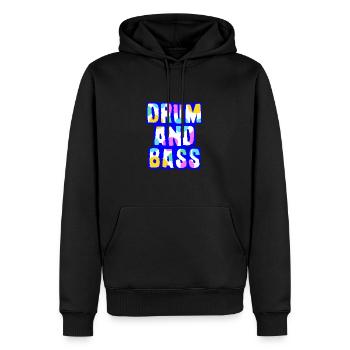 Drum and Bass - DNB - Colorful - Men’s Premium Organic Hoodie - black - Front - Nico (187cm)