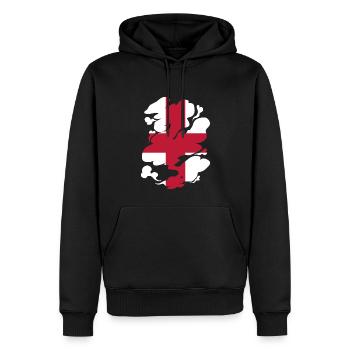 Drapeau d’Angleterre Vintage Drapeau Anglais Utilisé Look - Sweat à capuche Premium bio Homme - noir - Devant - Nico (187cm)