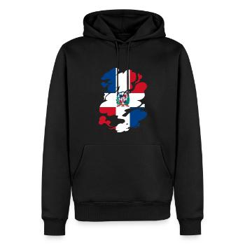 Dominican Republic Flag Dom Rep Flag Trip - Men’s Premium Organic Hoodie - black - Front - Nico (187cm)