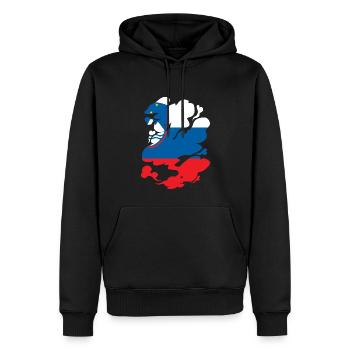 Slowenien Flagge Balkan Slowenische Fahne Vintage - Männer Premium Bio Hoodie - Schwarz - Vorne - Nico (187cm)