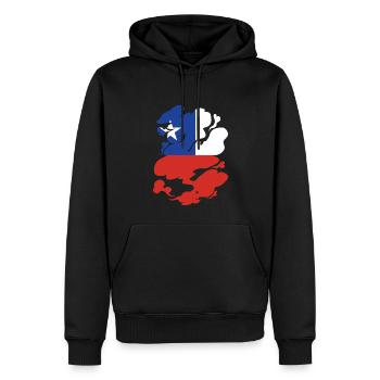 Chile Flagge Südamerika Chilenische Fahne Vintage - Männer Premium Bio Hoodie - Schwarz - Vorne - Nico (187cm)