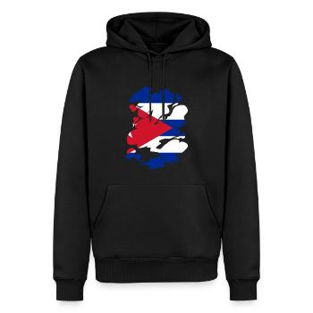 Cuba Flag Caraïbes Vacances Cuba Voyage La Havane - Sweat à capuche Premium bio Homme - noir - Devant - Nico (187cm)