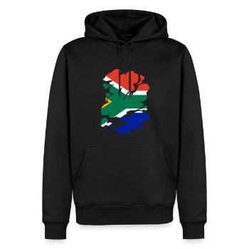 Afrique du Sud Drapeau Afrique Afrique Afrique du Sud - Sweat à capuche Premium bio Homme - noir - Devant - Nico (187cm)