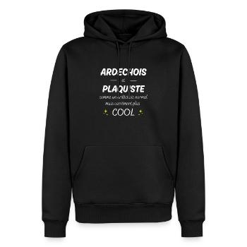 ardechois et plaquiste ardechois plus cool - Sweat à capuche Premium bio Homme - noir - Devant - Nico (187cm)