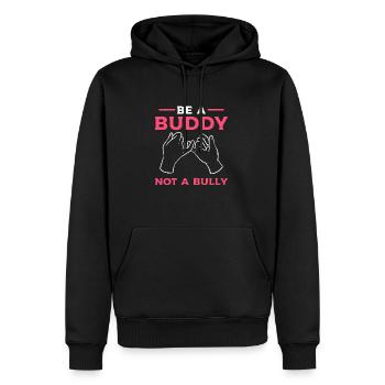 Brimades - Sweat à capuche Premium bio Homme - noir - Devant - Nico (187cm)