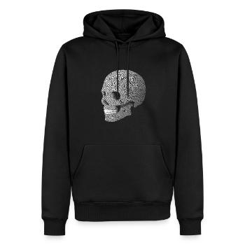 3d Skull - Männer Premium Bio Hoodie - Schwarz - Vorne - Nico (187cm)