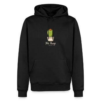 Introvertierter Kaktus Design für introvertierte - Männer Premium Bio Hoodie - Schwarz - Vorne - Nico (187cm)