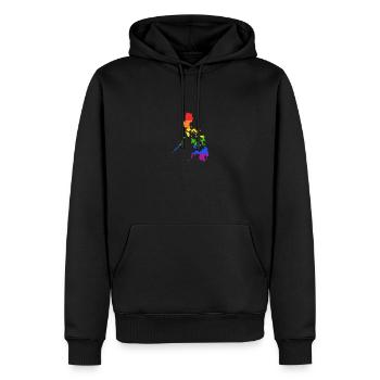 Philippinen Regenbogenflagge für LGTBQ Filipinos - Männer Premium Bio Hoodie - Schwarz - Vorne - Nico (187cm)