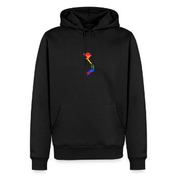 Vietnam Regenbogenflagge für LGTBQ-Vietnamesen - Männer Premium Bio Hoodie - Schwarz - Vorne - Nico (187cm)