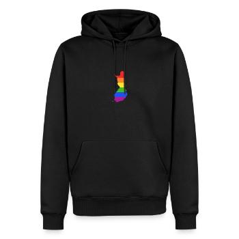 Finnland Regenbogenflagge für LGTBQ-Finnländer - Männer Premium Bio Hoodie - Schwarz - Vorne - Nico (187cm)