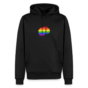 Nordmazedonien Regenbogen für LGTBQ-Mazedonier - Männer Premium Bio Hoodie - Schwarz - Vorne - Nico (187cm)