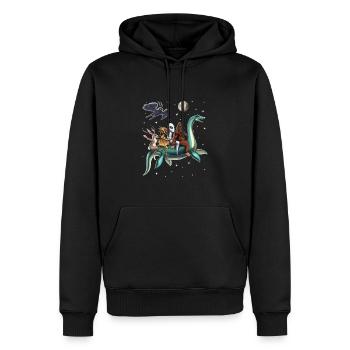 Die Reise der Kryptiden - Männer Premium Bio Hoodie - Schwarz - Vorne - Nico (187cm)