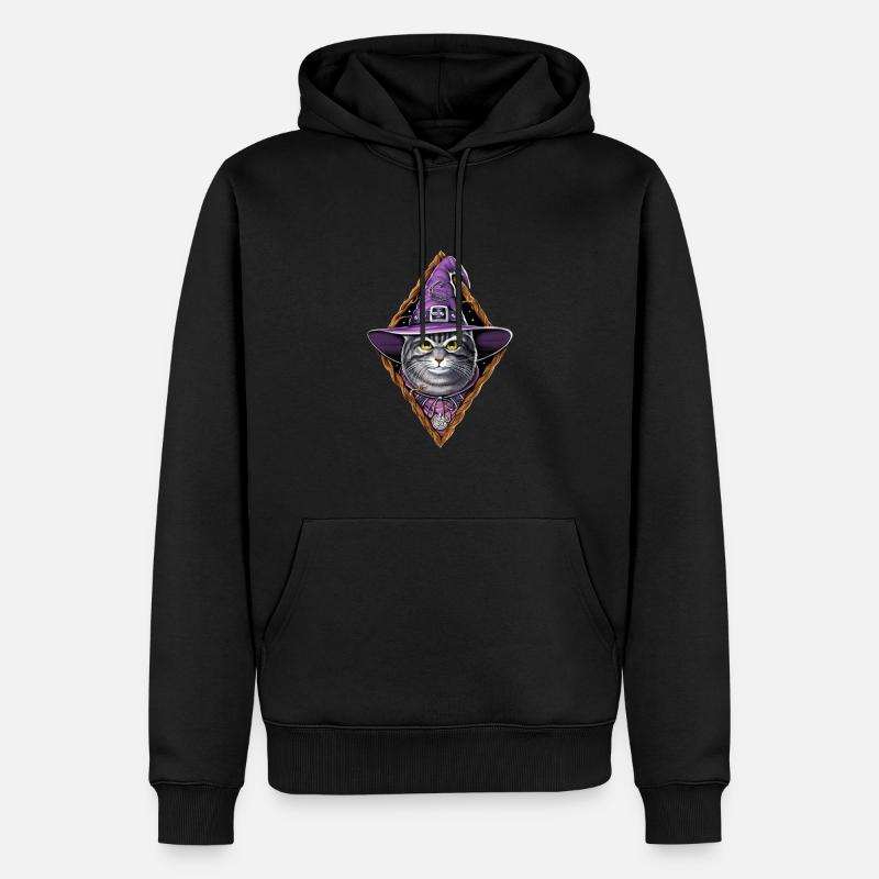 Sorcière du chat - Sweat à capuche Premium bio Homme - noir
