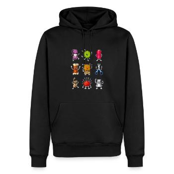 Kit de crochet - Sweat à capuche Premium bio Homme - noir - Devant - Nico (187cm)