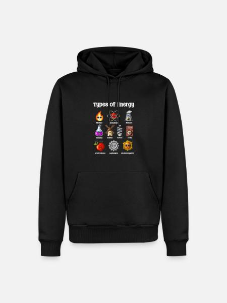 Physik Arten von Energie - Männer Premium Bio Hoodie - Schwarz