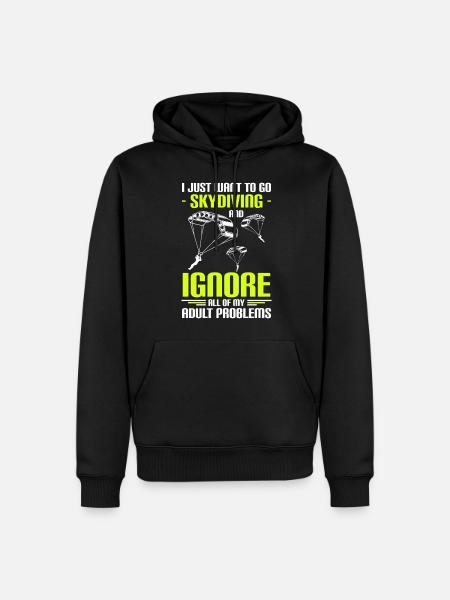 Parachute Sport Skydiver Pilot - Men’s Premium Organic Hoodie - black