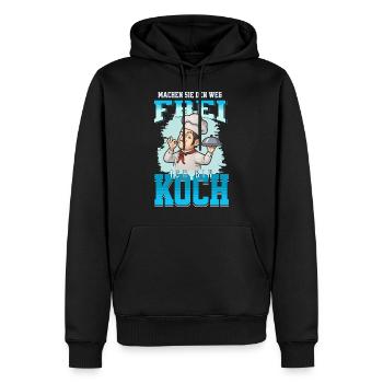 Koch Köche sind immer im Stress - Männer Premium Bio Hoodie - Schwarz - Vorne - Nico (187cm)