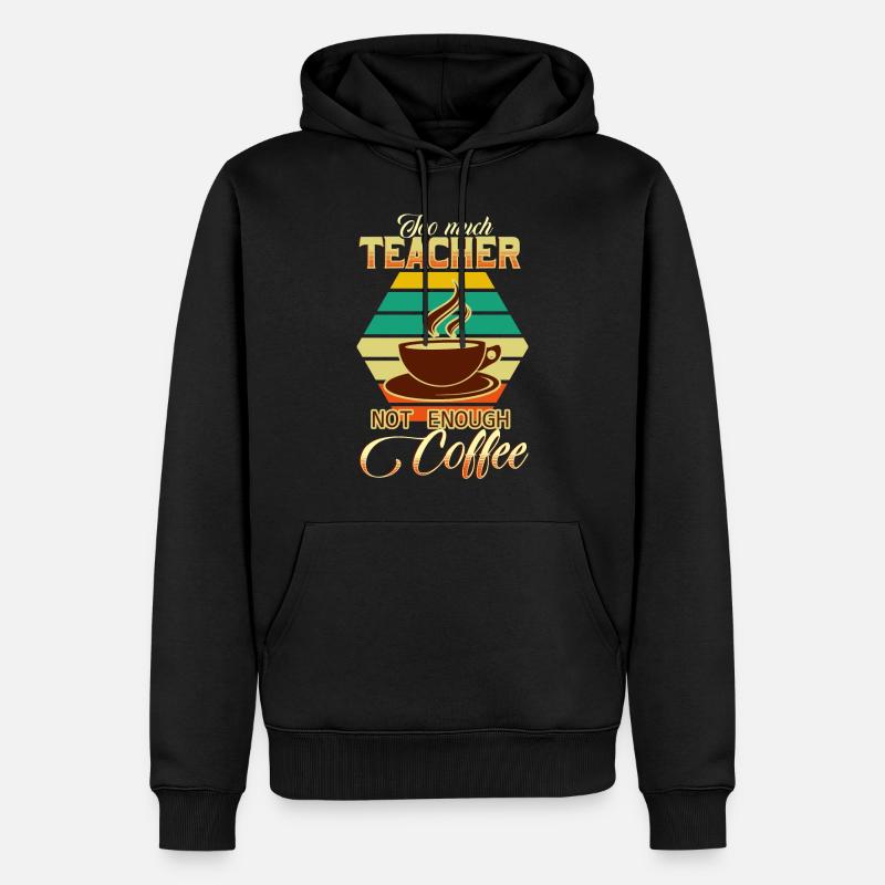 Lehrer und Kaffee - Männer Premium Bio Hoodie - Schwarz