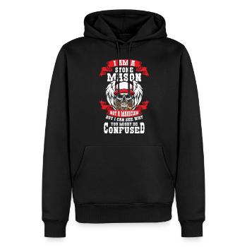 Steinmetz Zunft Meister - Männer Premium Bio Hoodie - Schwarz - Vorne - Nico (187cm)