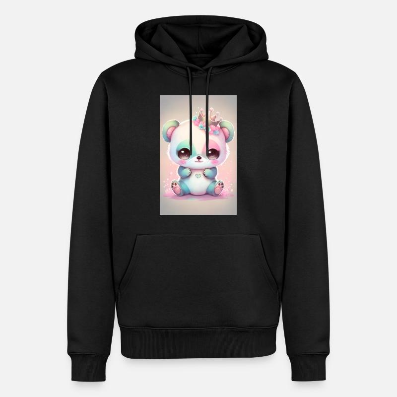 Bébé panda princesse - Sweat à capuche Premium bio Homme - noir