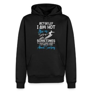 Sports nautiques Sea Windsurfer Planche de surf - Sweat à capuche Premium bio Homme - noir - Devant - Nico (187cm)