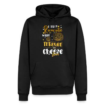 Käseliebhaberin Cheddar Parmesan Käsekuchen - Männer Premium Bio Hoodie - Schwarz - Vorne - Nico (187cm)